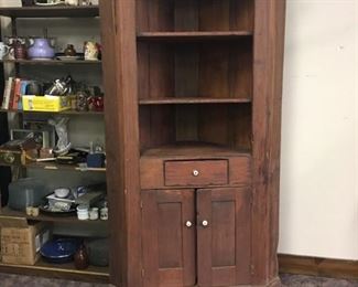 Primitive Corner Cupboard