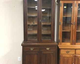 2 Pieces Mahogany Cupboard