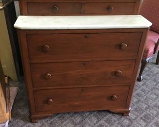 Marble top Mahogany Chest
