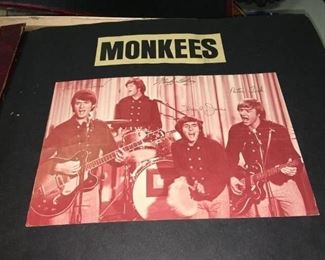 Monkees Autographed Pix
