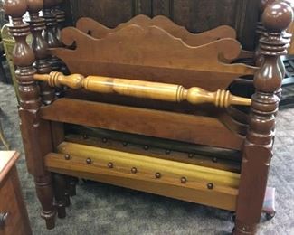 Pair of Mahogany Rope Twin Beds