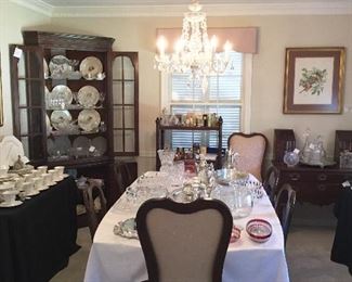 Dining Room: Waterford Crystal Chandelier, Dining Table with 6 Chairs