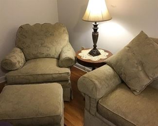 Lazy boy sofa and chair with ottoman. Like new . Smoke free home.