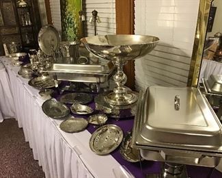 Chafing dishes, centerpieces, serving trays.