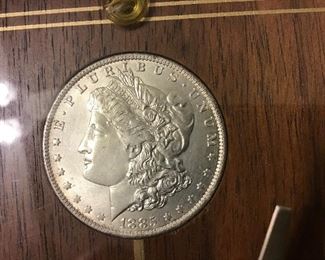 Front of top 1885 silver dollar