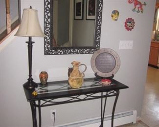 Entry Table With Accent Mirror