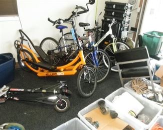 LOTS OF BIKES AND ELIPTI-GO