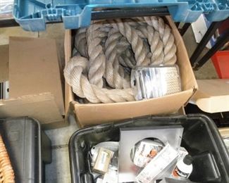 ONE OF TWO COILS OF HEAVY ROPE