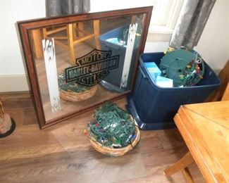 LIT HARLEY DAVIDSON MIRROR