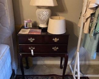 bedside table -also doubles as a silver chest!!