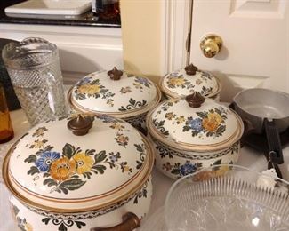 Vintage Asta Enamel Pots