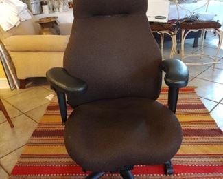 Multiple adjusting features. Very comfortable and sturdy office chair.