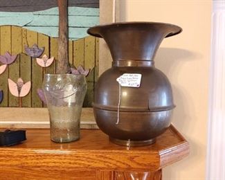 Circa 1867 - 1900 Pullman Silver Palace Car Co. Brass Spittoon