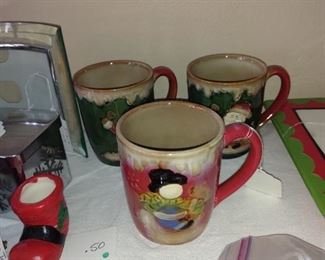 Set of 3 Christmas mugs