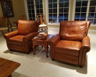 Thomasville leather chairs