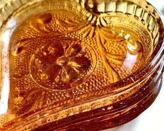 Amber depression glass