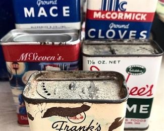 Vintage spice tins