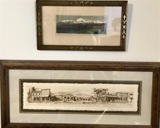 Signed western artwork