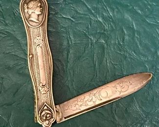 Nineteenth Century Coin Silver Folding Fruit Knife