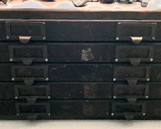 Vintage wooden toolbox