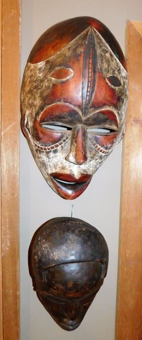 pair of authentic African masks
