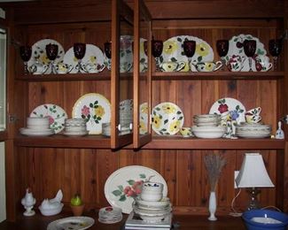 large collection of blue ridge dishes by Southern Potteries 
