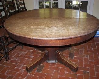 antique round dining table