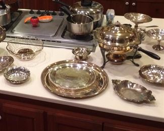 sterling, silverplate, armetal, pots and pans