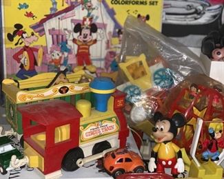 Fisher Price Circus train, Mickey Mouse items