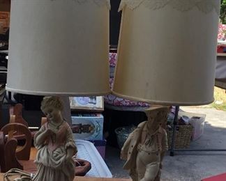 A pair of vintage lamps