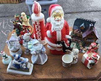 Different selection of Christmas decorations