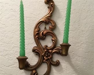 Wall candle sconces (2)