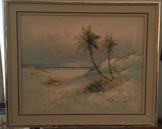 Beach landscape, lovely muted colors
