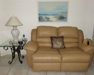 Dual Recliner Leather Love Seat