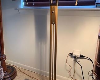 32. 40" Two-Armed Brass Adjustable Floor Lamp