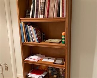 85. Oak Footed Bookcase w/ 4 Shelves (33" x 15" x 75")