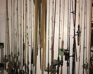 Collection of Fishing Rods & Reels