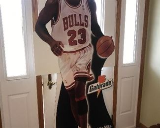 (2) 1990's Michael Jordan Life Size Stand Up Cut Out~Gatorade Advertisement