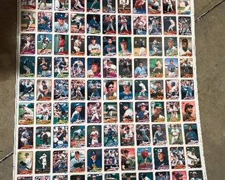 1989 Topps Uncut Baseball Card Sheet (2 of 2)