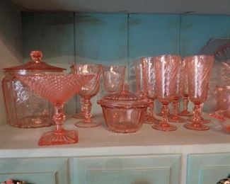 PINK DISHWARE SOME DEPRESSION