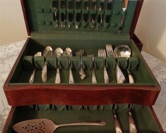 SILVERWARE IN WOODEN BOX (3 SETS)
