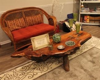 Stunning live edge wood coffee table