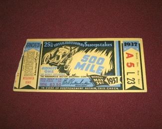 1937 RACING EVENT TICKET