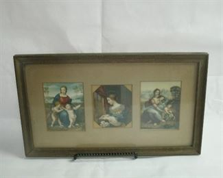 ANTIQUE COLOR RELIGIOUS FRAMED ART