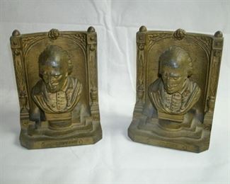 BRADLEY & HUBBARD WILLIAM SHAKESPEARE BOOKENDS