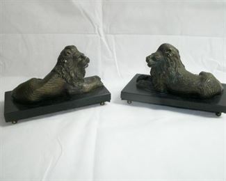 VINTAGE BOMBAY LION BOOKENDS