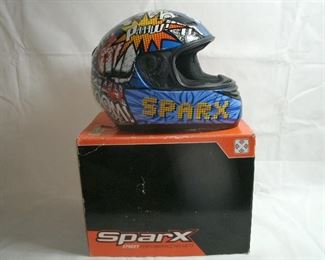 SPARX MOTORCYCLE HELMET W/TWO SHEILDS