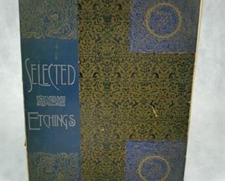  Selected Etchings. New York: Frederick A. Stokes, 1892. Folio, original decorated cloth.  