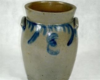 ANTIQUE BLUE INK CROCK