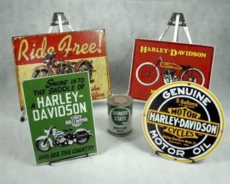 HARLEY DAVIDSON ADVERTISEMENT METAL SIGNS